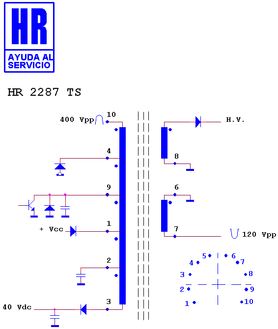 Schematic diagram for HR 2287 TS